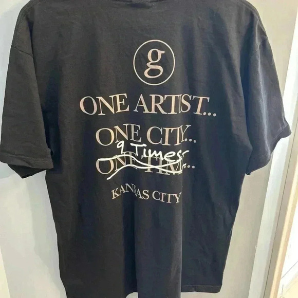 Garth Brooks Kansas City Tour Concert 9 Times 2007 Country Sz L Black T Shirt - Picture 3 of 4